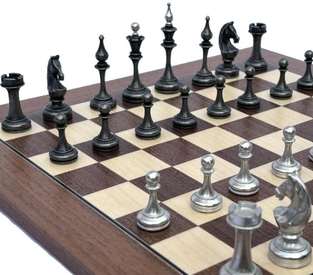 Pewter Soviet Chess Set - Image 5