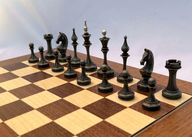 Pewter Soviet Chess Set - Image 3